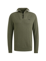 Vanguard Half zip collar cotton structure 6497 Tea leaf
