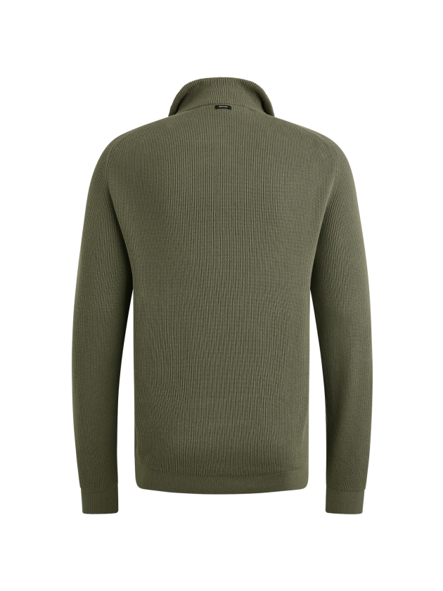 Vanguard Half zip collar cotton structure 6497 Tea leaf