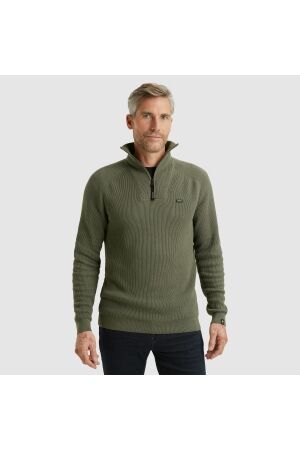 Vanguard Half zip collar cotton structure 6497 Tea leaf