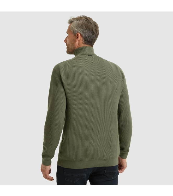 Vanguard Half zip collar cotton structure 6497 Tea leaf