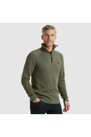 Vanguard Half zip collar cotton structure 6497 Tea leaf