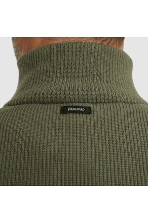 Vanguard Half zip collar cotton structure 6497 Tea leaf
