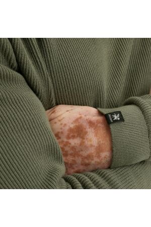 Vanguard Half zip collar cotton structure 6497 Tea leaf