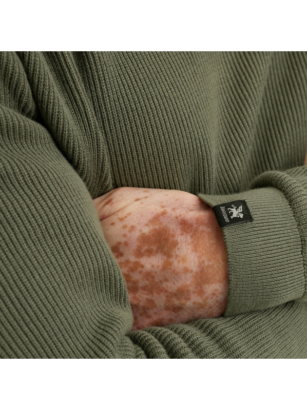Vanguard Half zip collar cotton structure 6497 Tea leaf