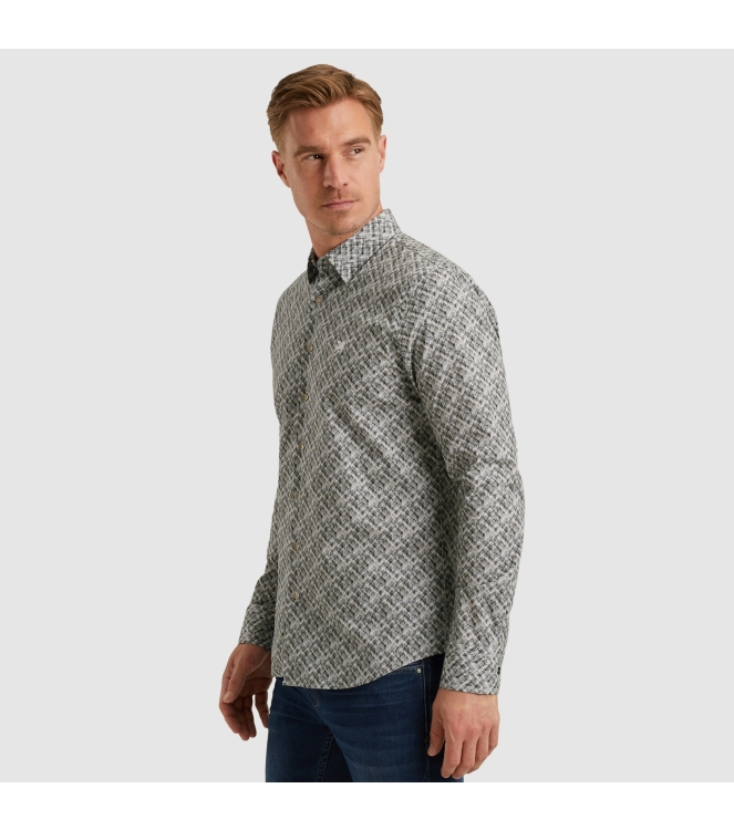 Vanguard Long Sleeve Shirt Print on fine Po 9143 Gray dawn