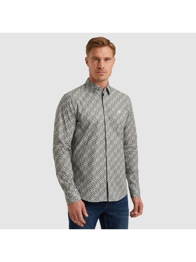 Vanguard Long Sleeve Shirt Print on fine Po 9143 Gray dawn