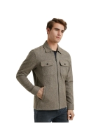 Vanguard Long Sleeve Shirt Solid Brushed Mo 8015 Lead grey