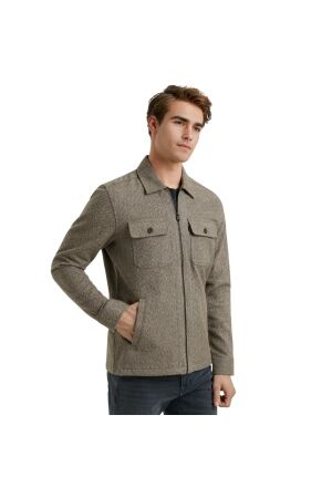 Vanguard Long Sleeve Shirt Solid Brushed Mo 8015 Lead grey