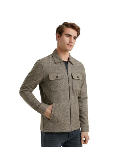 Vanguard Long Sleeve Shirt Solid Brushed Mo 8015 Lead grey