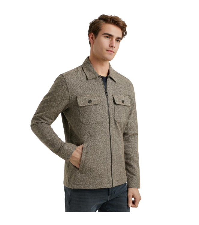 Vanguard Long Sleeve Shirt Solid Brushed Mo 8015 Lead grey