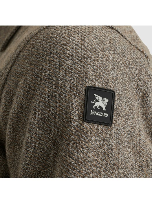 Vanguard Long Sleeve Shirt Solid Brushed Mo 8015 Lead grey
