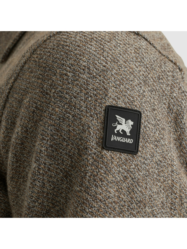 Vanguard Long Sleeve Shirt Solid Brushed Mo 8015 Lead grey