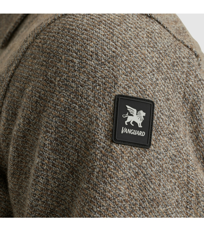 Vanguard Long Sleeve Shirt Solid Brushed Mo 8015 Lead grey