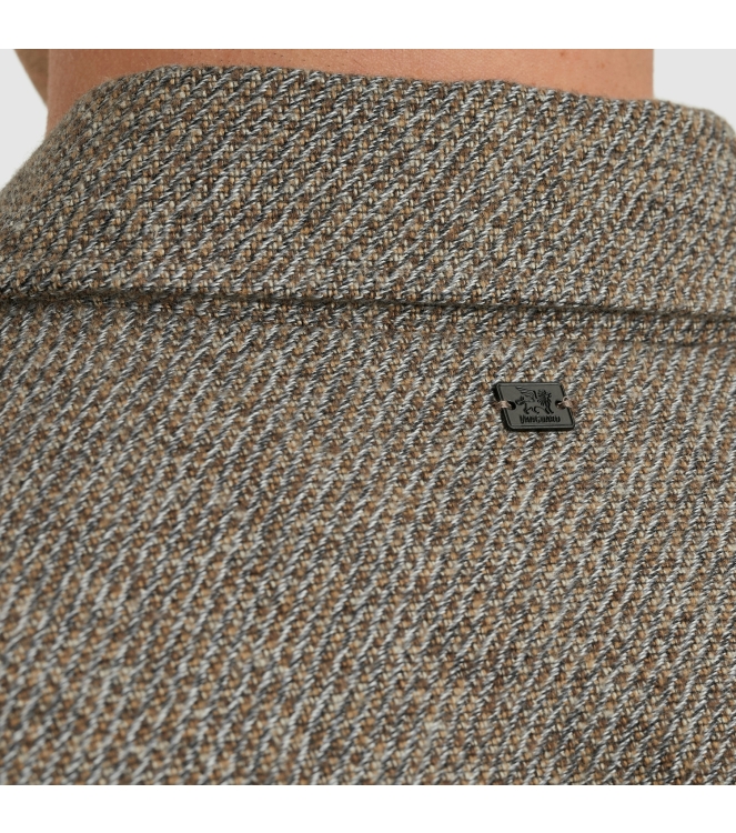 Vanguard Long Sleeve Shirt Solid Brushed Mo 8015 Lead grey