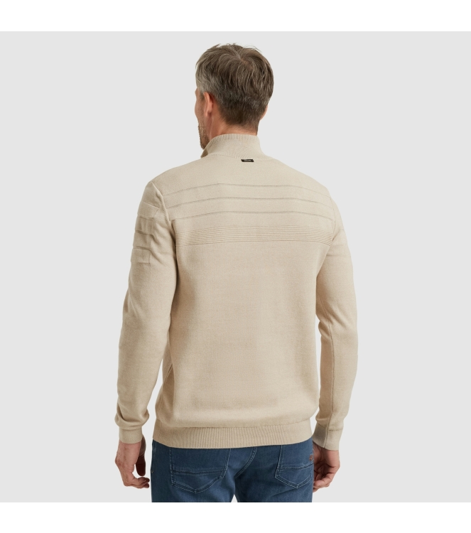 Vanguard Half zip collar cotton bonded moul 7144 White pepper