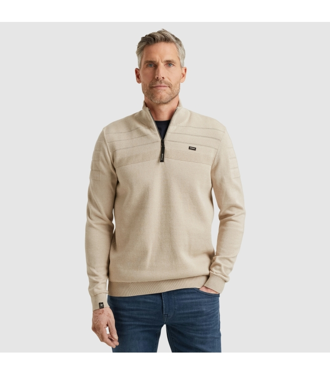 Vanguard Half zip collar cotton bonded moul 7144 White pepper