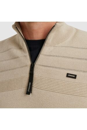 Vanguard Half zip collar cotton bonded moul 7144 White pepper