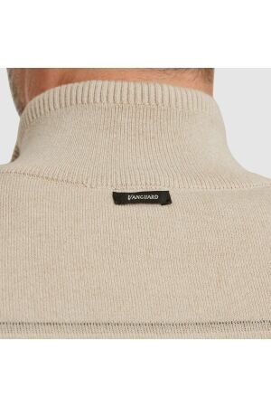 Vanguard Half zip collar cotton bonded moul 7144 White pepper