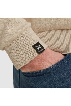 Vanguard Half zip collar cotton bonded moul 7144 White pepper