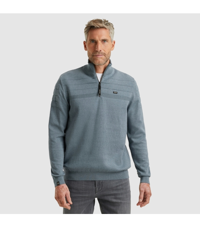 Vanguard Half zip collar cotton bonded moul 5409 Windward blue
