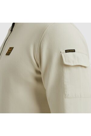 PME Legend Half zip collar interlock jersey 7013 Bone white