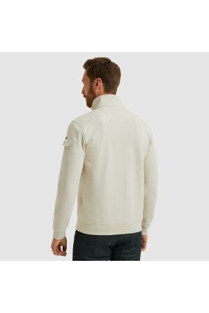 PME Legend Half zip collar interlock jersey 7013 Bone white