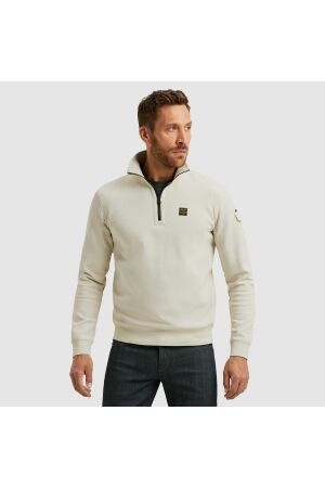 PME Legend Half zip collar interlock jersey 7013 Bone white