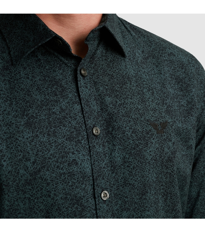 PME Legend LONG SLEEVE SHIRT Print on Ctn/Lyc 5281 Salute