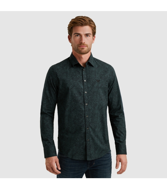 PME Legend LONG SLEEVE SHIRT Print on Ctn/Lyc 5281 Salute