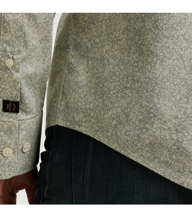 PME Legend LONG SLEEVE SHIRT Print on Ctn/Lyc 7011 Birch