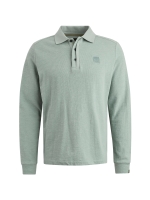 PME Legend Long sleeve polo slub jacquard jer 5226 Silver blue