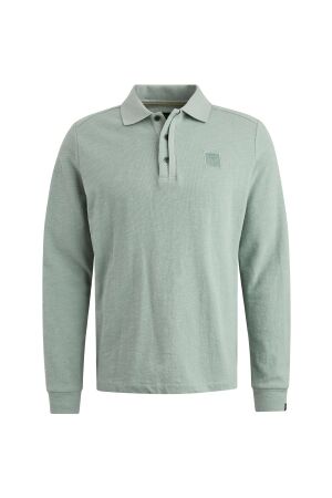 PME Legend Long sleeve polo slub jacquard jer 5226 Silver blue