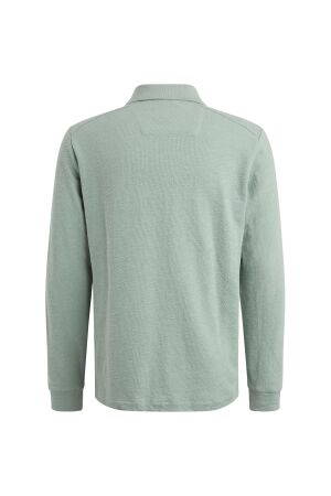 PME Legend Long sleeve polo slub jacquard jer 5226 Silver blue