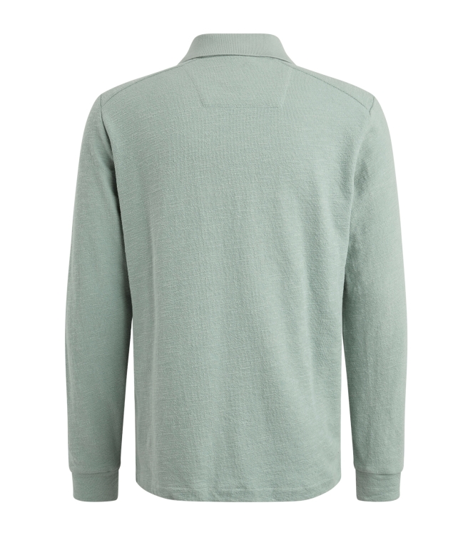 PME Legend Long sleeve polo slub jacquard jer 5226 Silver blue