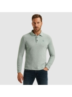 PME Legend Long sleeve polo slub jacquard jer 5226 Silver blue