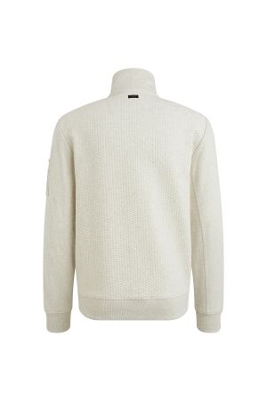 PME Legend Zip jacket jacquard interlock swea 910 Bone white melee
