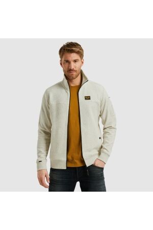 PME Legend Zip jacket jacquard interlock swea 910 Bone white melee