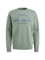 PME Legend Crewneck terry garment dyed 5226 Silver blue