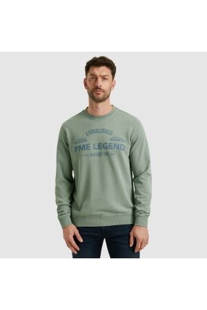 PME Legend Crewneck terry garment dyed 5226 Silver blue