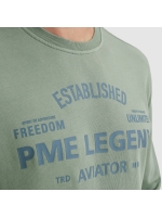 PME Legend Crewneck terry garment dyed 5226 Silver blue