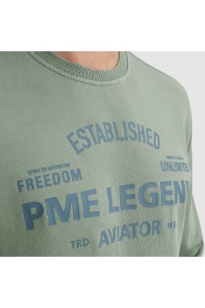 PME Legend Crewneck terry garment dyed 5226 Silver blue