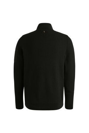 PME Legend Half zip collar cotton knit 999 Black