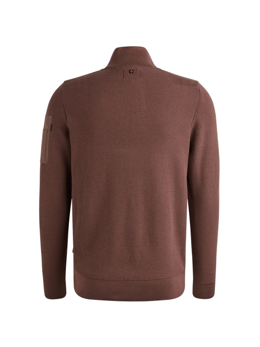 PME Legend Half zip collar cotton knit 8203 Marron