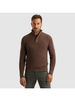 PME Legend Half zip collar cotton knit 8203 Marron