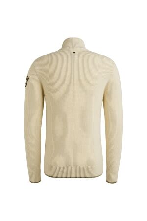PME Legend Half zip collar cotton mix yarn 7013 Bone white