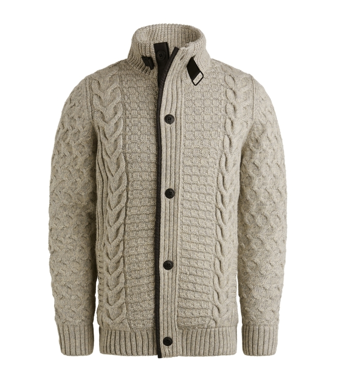 PME Legend Zip jacket heavy knit mixed yarn 921 L.grey mel