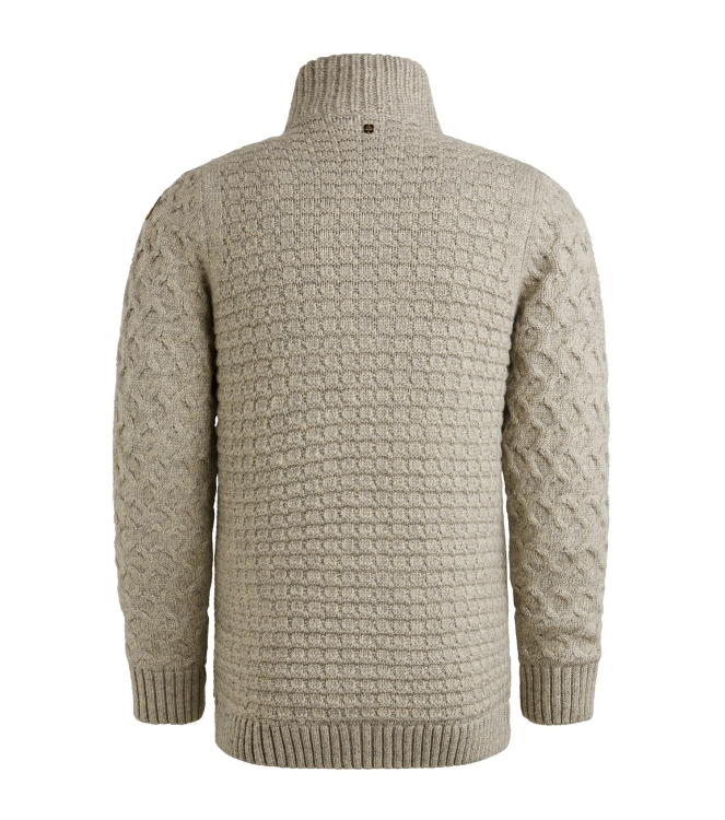 PME Legend Zip jacket heavy knit mixed yarn 921 L.grey mel