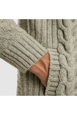 PME Legend Zip jacket heavy knit mixed yarn 921 L.grey mel