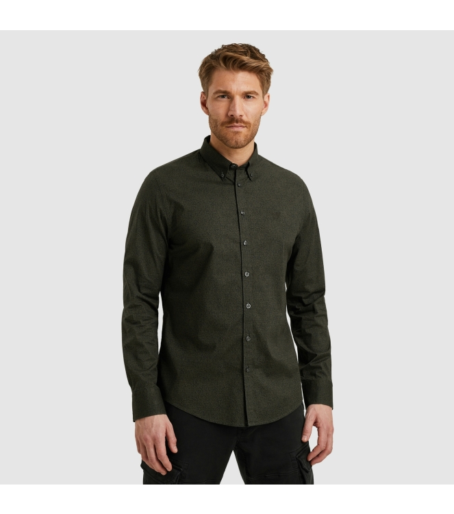 PME Legend LONG SLEEVE SHIRT Print on Ctn Str 8039 Beluga