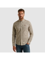 PME Legend LONG SLEEVE SHIRT Print on Ctn Str 8203 Marron